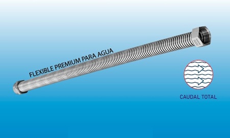 Conexión flexible premium para agua en acero inoxidable